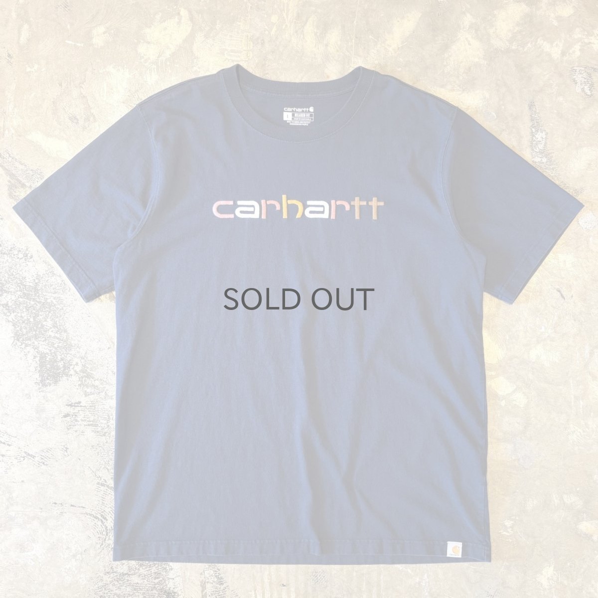 画像1: 【CARHARTT】LOGO EMBROIDERY NAVY S/S TEE / Mens L (1)