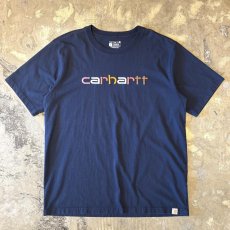 画像1: 【CARHARTT】LOGO EMBROIDERY NAVY S/S TEE / Mens L (1)