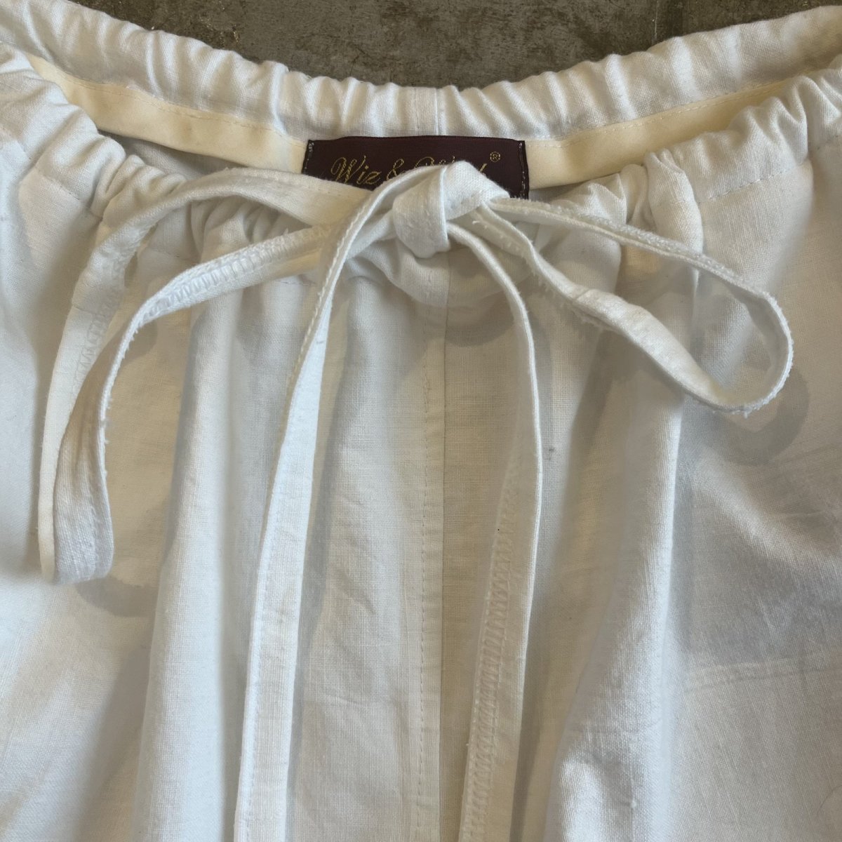 画像8: 【Wiz&Witch】"UNITED" EURO COTTON LINEN KNEE LACE SHORT PANTS / FREE~W34 (8)