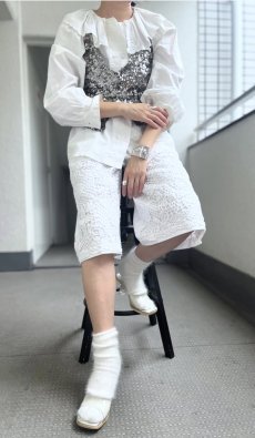 画像11: 【Wiz&Witch】"UNITED" EURO COTTON LINEN KNEE LACE SHORT PANTS / FREE~W34 (11)
