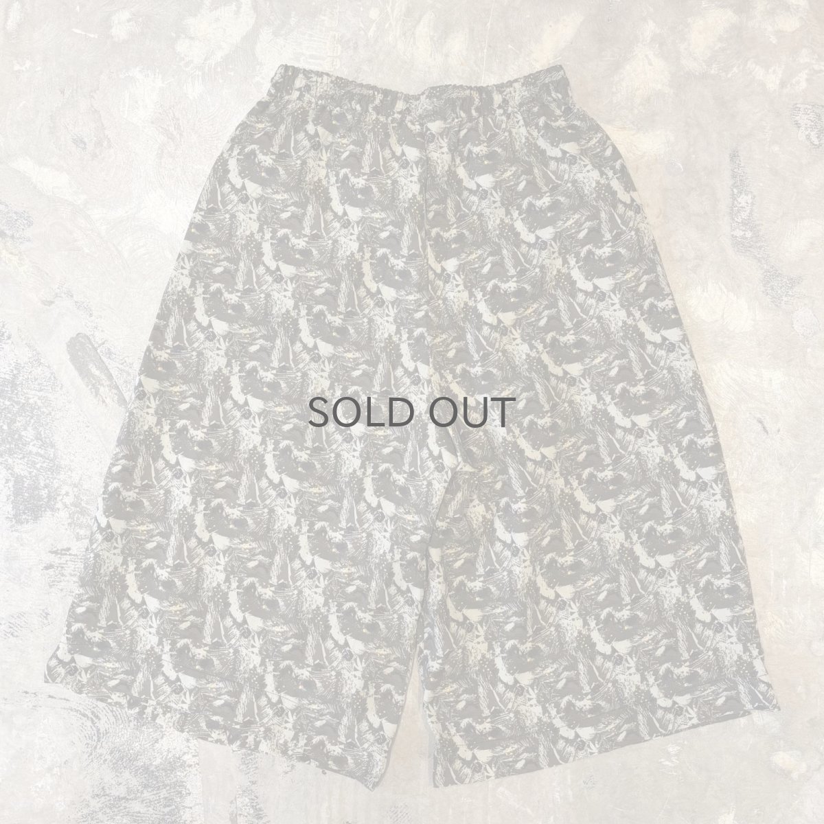 画像2: ALL OVER PATTERN WIDE SILHOUETTE SHORTS / ~W36 (2)