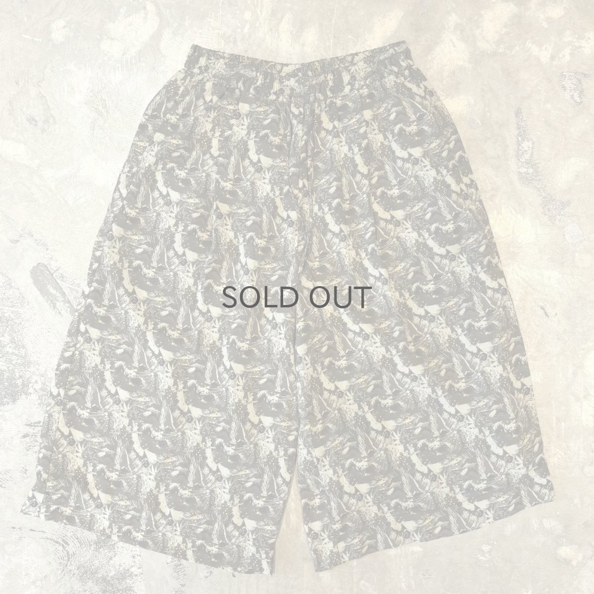 画像1: ALL OVER PATTERN WIDE SILHOUETTE SHORTS / ~W36 (1)