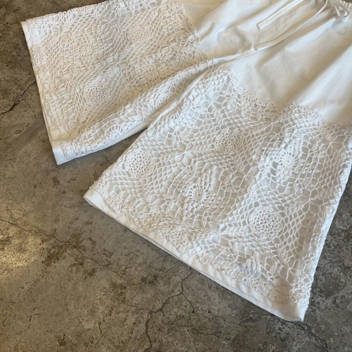 画像4: 【Wiz&Witch】"UNITED" EURO COTTON LINEN KNEE LACE SHORT PANTS / FREE~W34 (4)