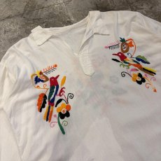 画像3: COLOR POINT EMBROIDERY DESIGN SHIRT / Ladies M (3)