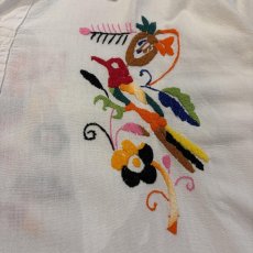 画像5: COLOR POINT EMBROIDERY DESIGN SHIRT / Ladies M (5)