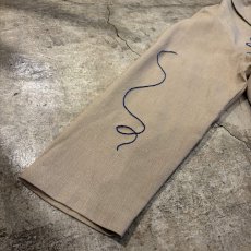 画像4: ART DESIGN HAND STITCH EMBROIDERY PATTERN JACKET / Ladies L (4)