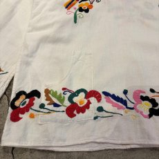 画像6: COLOR POINT EMBROIDERY DESIGN SHIRT / Ladies M (6)