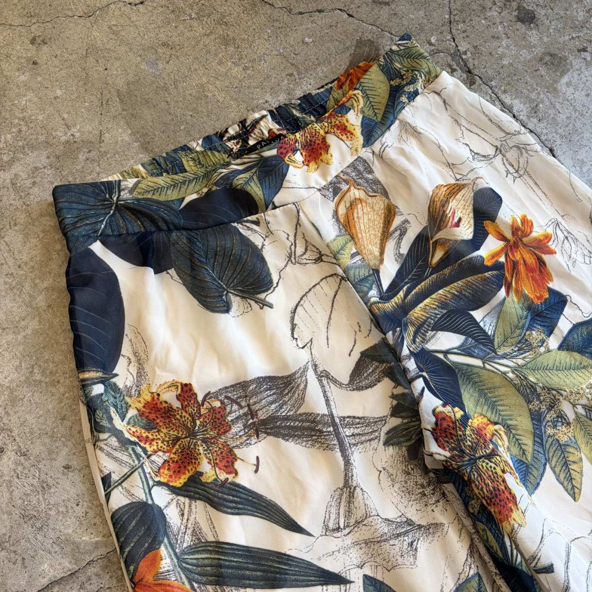 画像3: BOTANICAL ALL OVER PATTERN WIDE PANTS / W28~W35 (3)