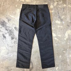 画像2: BLACK COLOR STRAIGHT SILHOUETTE NYLON PANTS / W33 (2)