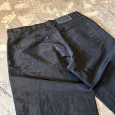 画像9: BLACK COLOR STRAIGHT SILHOUETTE NYLON PANTS / W33 (9)