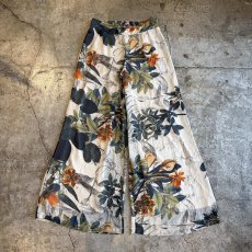 画像1: BOTANICAL ALL OVER PATTERN WIDE PANTS / W28~W35 (1)