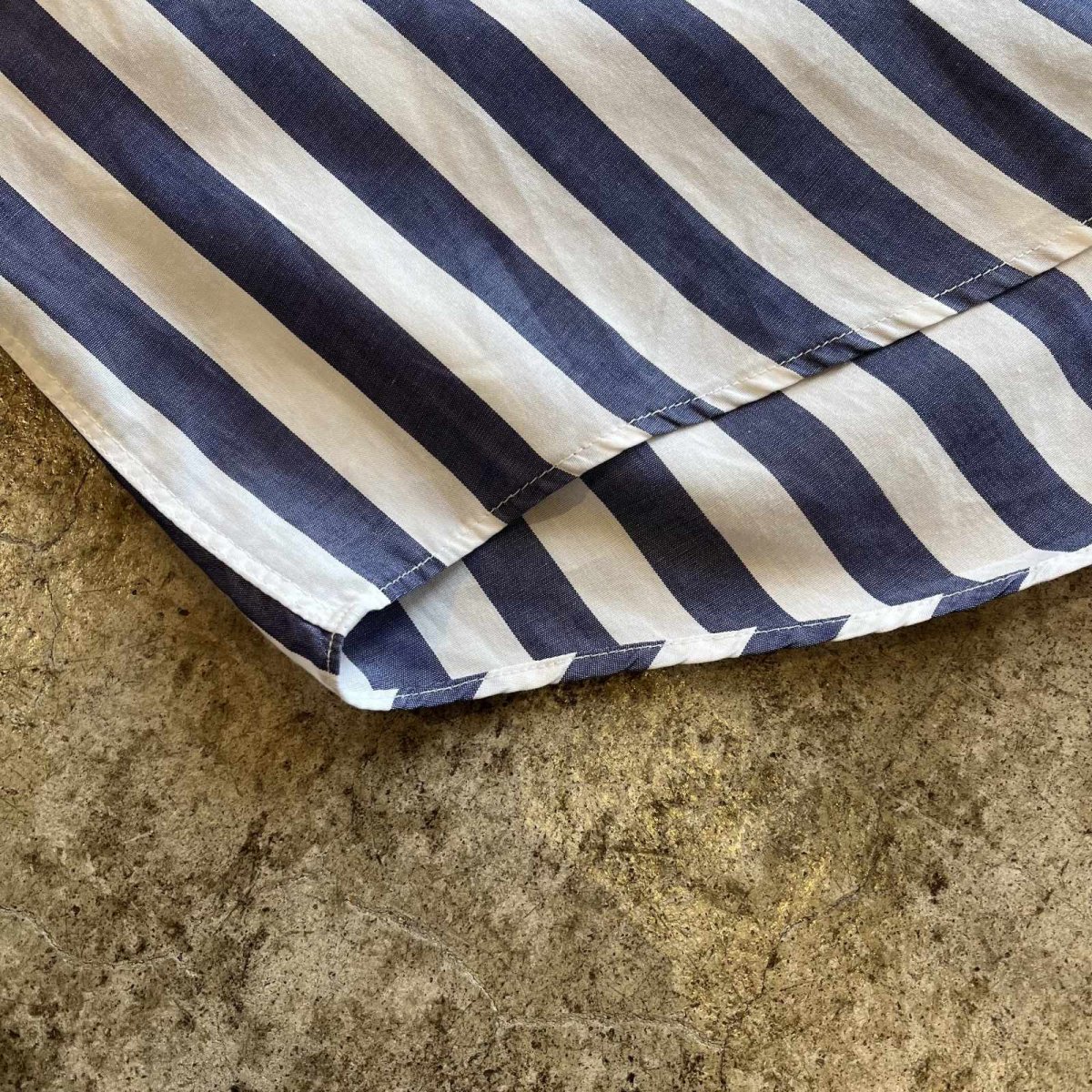 画像3: 【YSL】STRIPE PATTERN ONE POCKET DESIGN L/S SHIRT / Ladies XL(42) / MADE IN FRANCE (3)