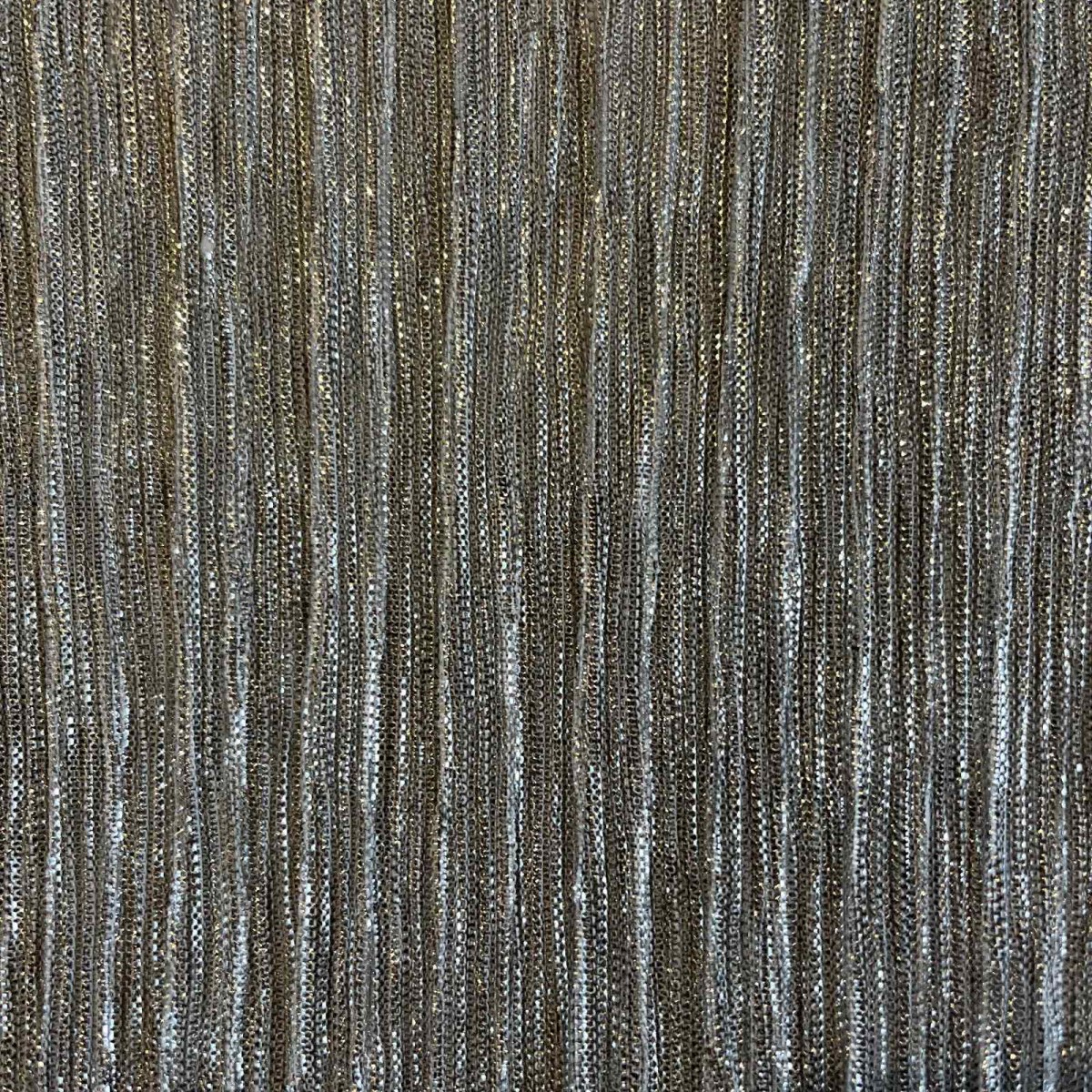 画像10: METALLIC SILVER COLOR PLEATS PATTERN SHEER S/S TOPS / Ladies XS~S (10)