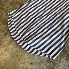 画像4: 【YSL】STRIPE PATTERN ONE POCKET DESIGN L/S SHIRT / Ladies XL(42) / MADE IN FRANCE (4)