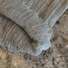 画像5: METALLIC SILVER COLOR PLEATS PATTERN SHEER S/S TOPS / Ladies XS~S (5)