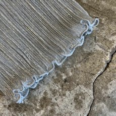 画像6: METALLIC SILVER COLOR PLEATS PATTERN SHEER S/S TOPS / Ladies XS~S (6)