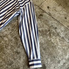 画像7: 【YSL】STRIPE PATTERN ONE POCKET DESIGN L/S SHIRT / Ladies XL(42) / MADE IN FRANCE (7)
