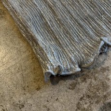 画像3: METALLIC SILVER COLOR PLEATS PATTERN SHEER S/S TOPS / Ladies XS~S (3)