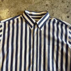 画像9: 【YSL】STRIPE PATTERN ONE POCKET DESIGN L/S SHIRT / Ladies XL(42) / MADE IN FRANCE (9)