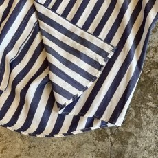 画像5: 【YSL】STRIPE PATTERN ONE POCKET DESIGN L/S SHIRT / Ladies XL(42) / MADE IN FRANCE (5)