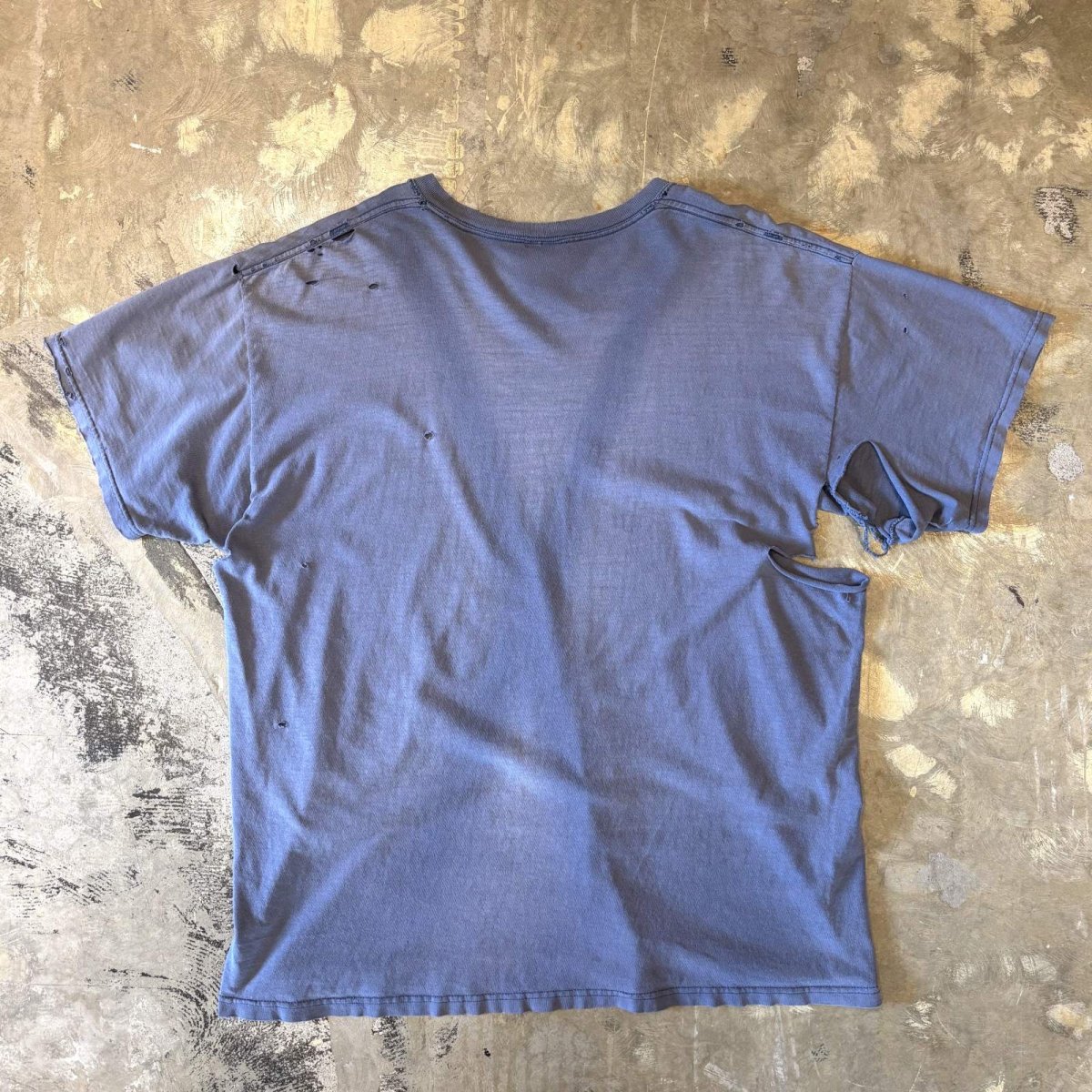 画像2: 90's BLUE COLOR CRASH DAMAGE S/S TEE / Mens XL (2)
