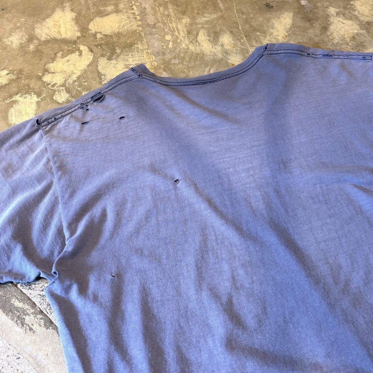 画像9: 90's BLUE COLOR CRASH DAMAGE S/S TEE / Mens XL (9)