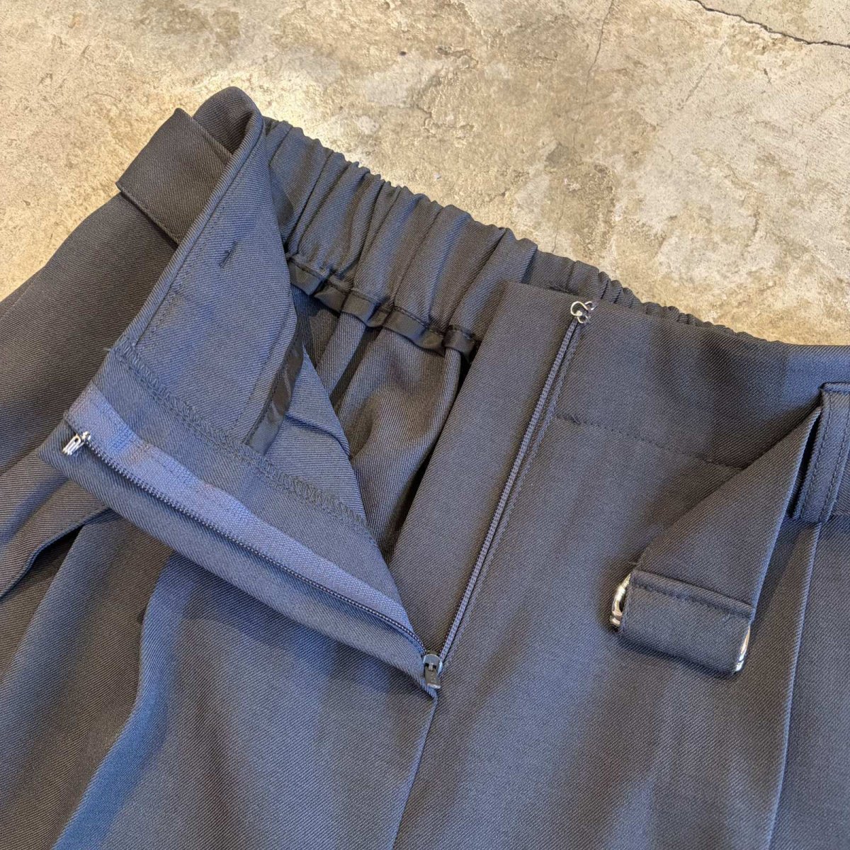 画像6: BELT DESIGN SLACKS BERMUDA PANTS / FREE~W30 (6)