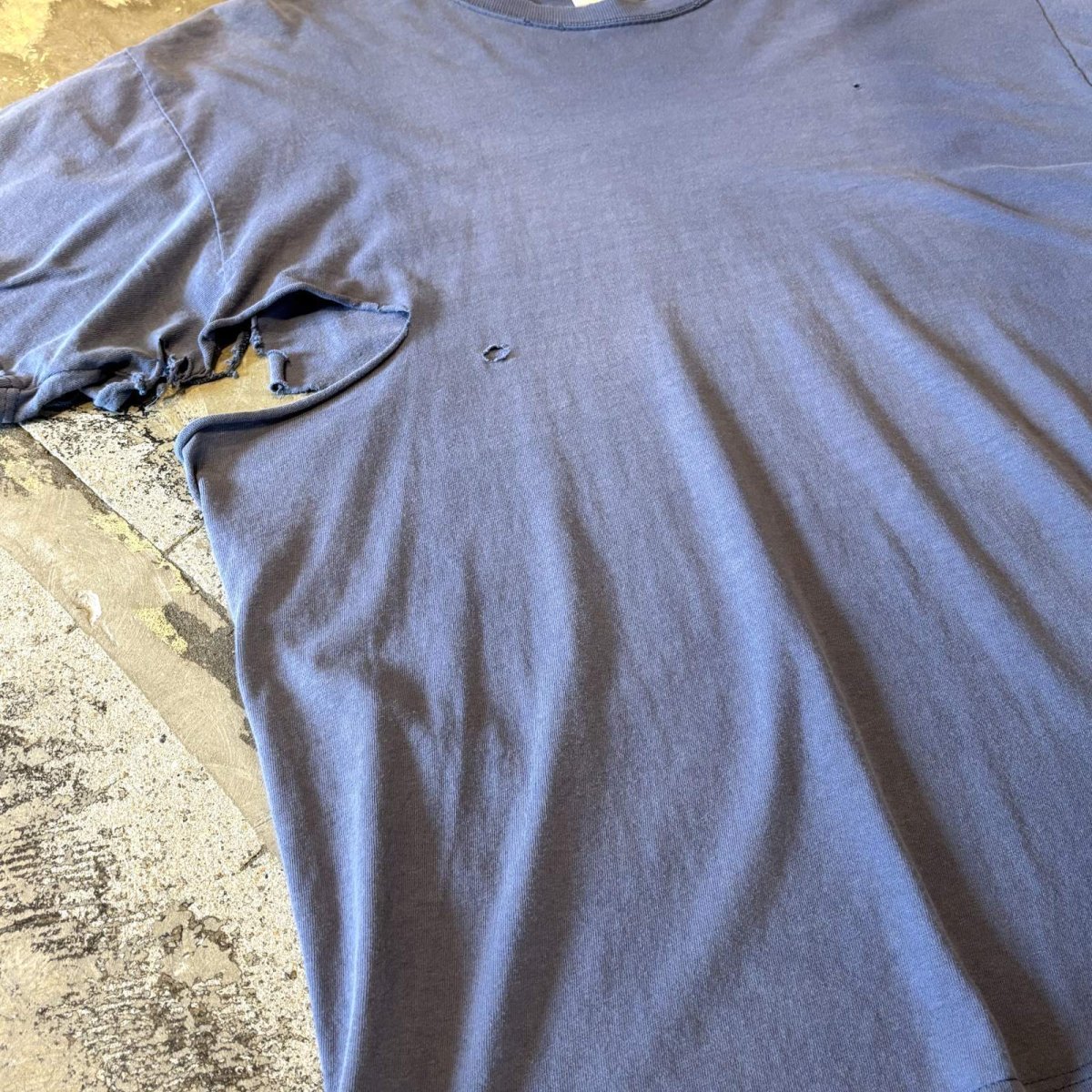 画像5: 90's BLUE COLOR CRASH DAMAGE S/S TEE / Mens XL (5)