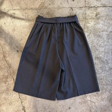 画像2: BELT DESIGN SLACKS BERMUDA PANTS / FREE~W30 (2)