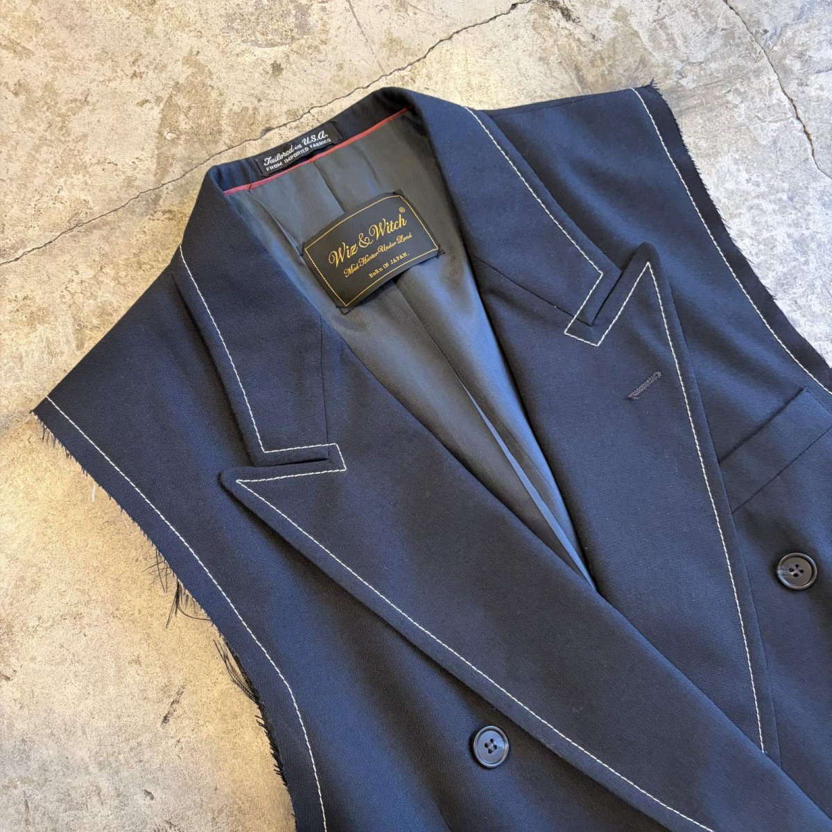 画像3: 【Wiz&Witch】"OUT STITCH" DOUBLE TAILOR VEST / OS (3)