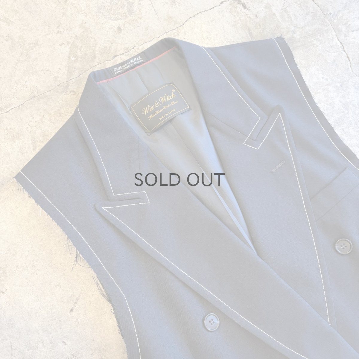 画像3: 【Wiz&Witch】"OUT STITCH" DOUBLE TAILOR VEST / OS (3)