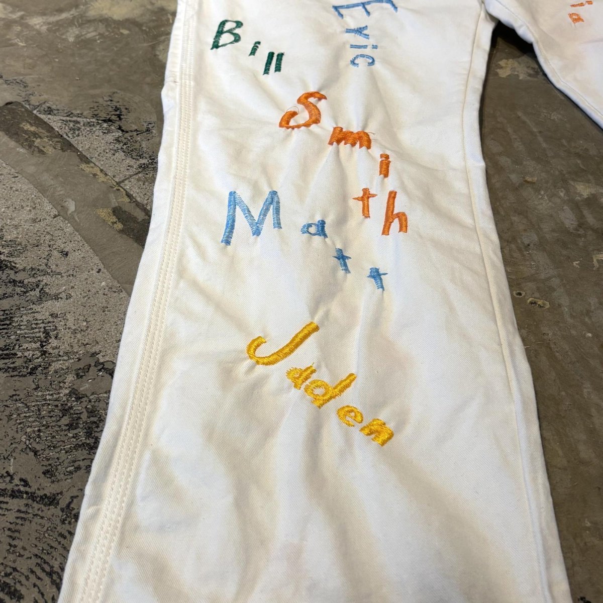 画像7: 【Wiz&Witch】"ONE OFF LIMITED" EMBROIDERY PAINTER PANTS / W32 (7)