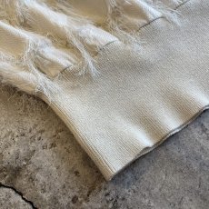 画像3: IVORY COLOR ALL OVER FRINGE DESIGN S/S TOPS / Ladies M (3)