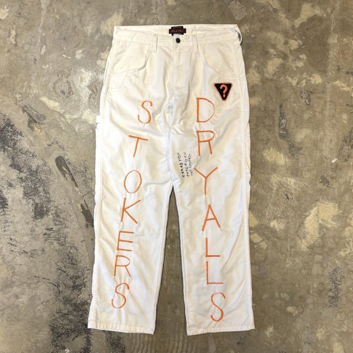 画像1: 【Wiz&Witch】"ONE OFF LIMITED" EMBROIDERY PAINTER PANTS / W32 (1)