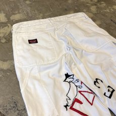 画像9: 【Wiz&Witch】"ONE OFF LIMITED" EMBROIDERY PAINTER PANTS / W32 (9)