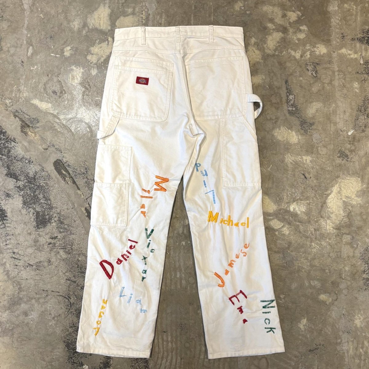 画像2: 【Wiz&Witch】"ONE OFF LIMITED" EMBROIDERY PAINTER PANTS / W32 (2)