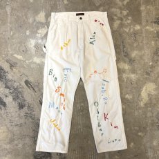 画像1: 【Wiz&Witch】"ONE OFF LIMITED" EMBROIDERY PAINTER PANTS / W32 (1)