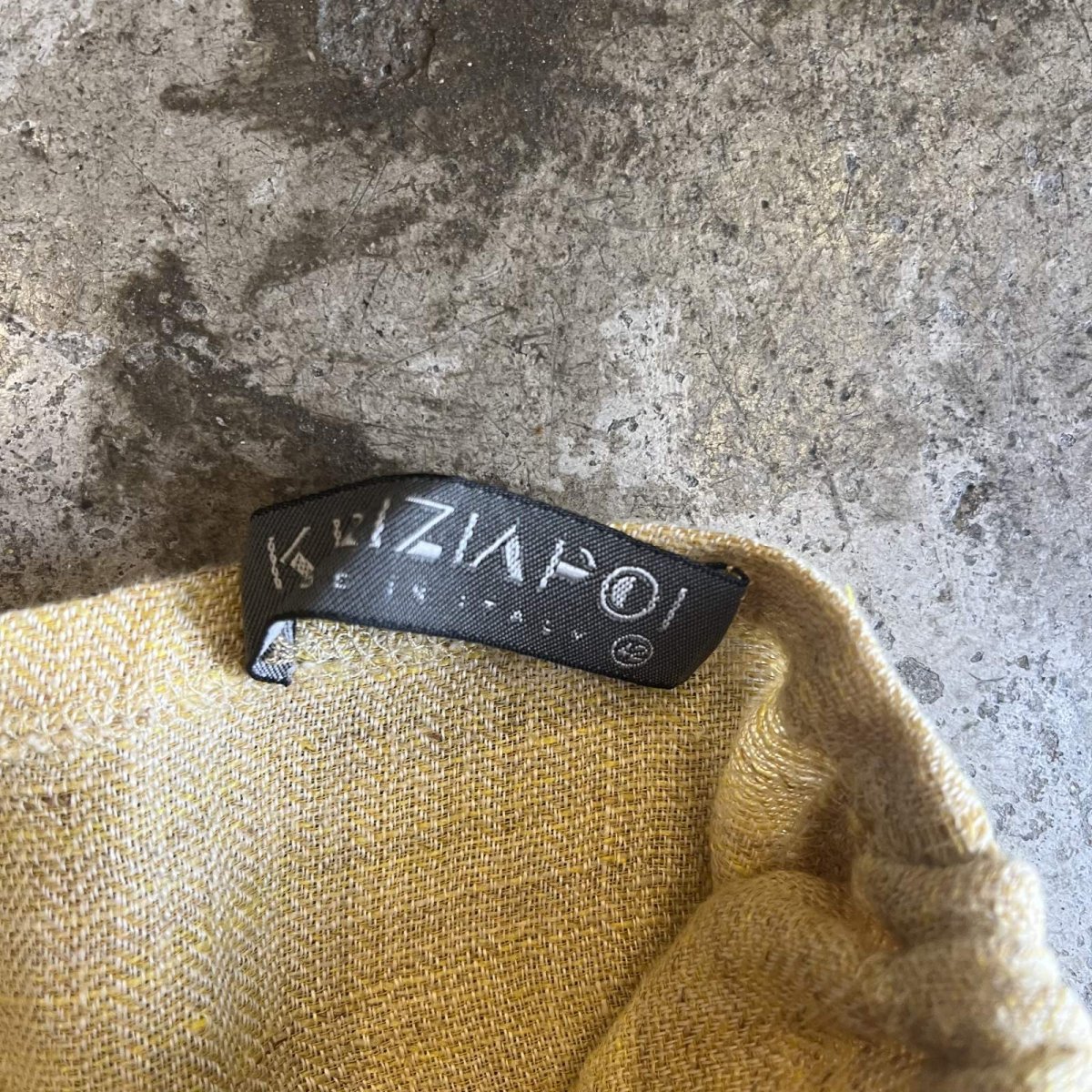 画像12: EGG YELLOW COLOR WIDE DESIGN PANTS / W22~W37(42) / MADE IN ITALY (12)