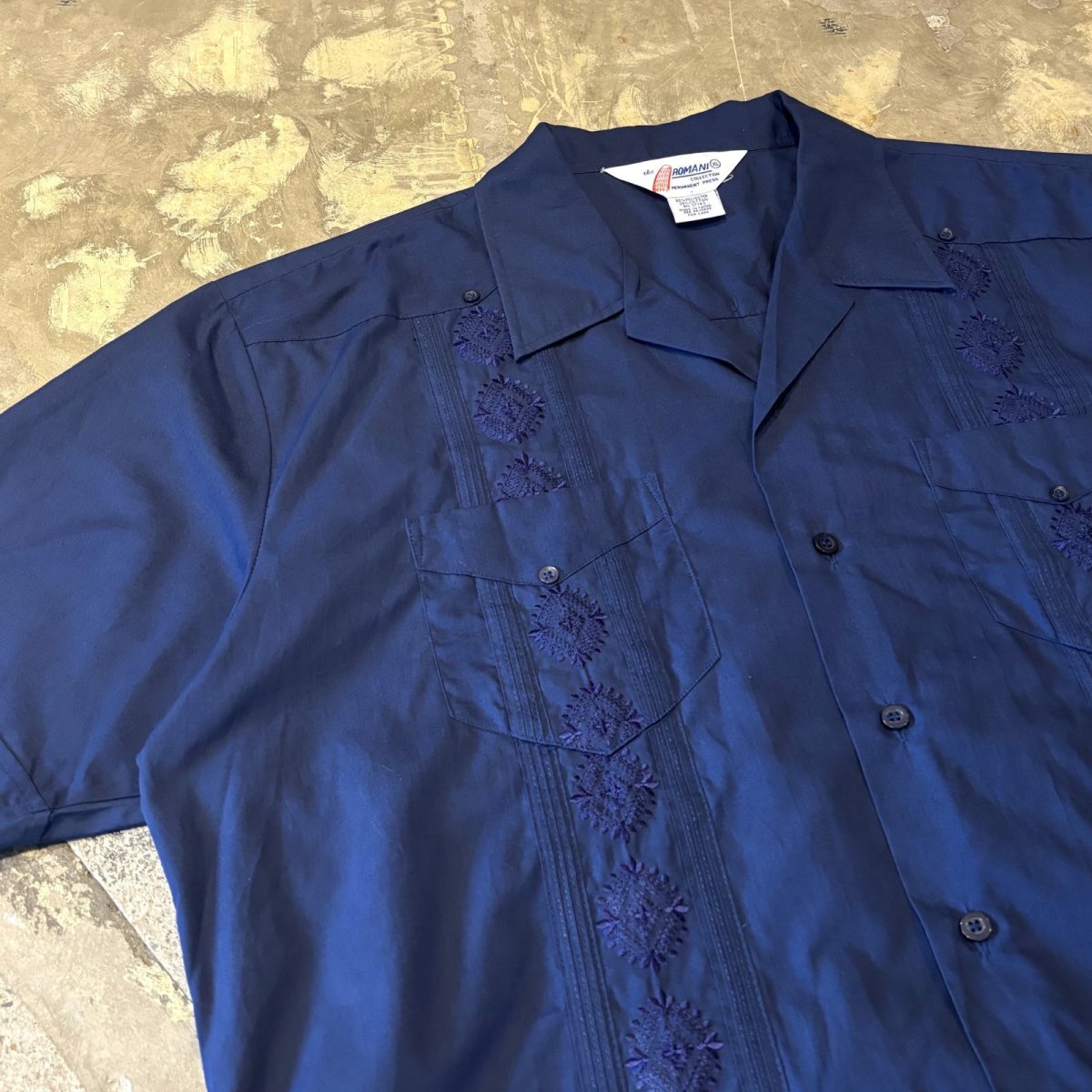 画像3: "DIVE" BACK EMBROIDERY S/S CUBA SHIRT / Mens XL (3)