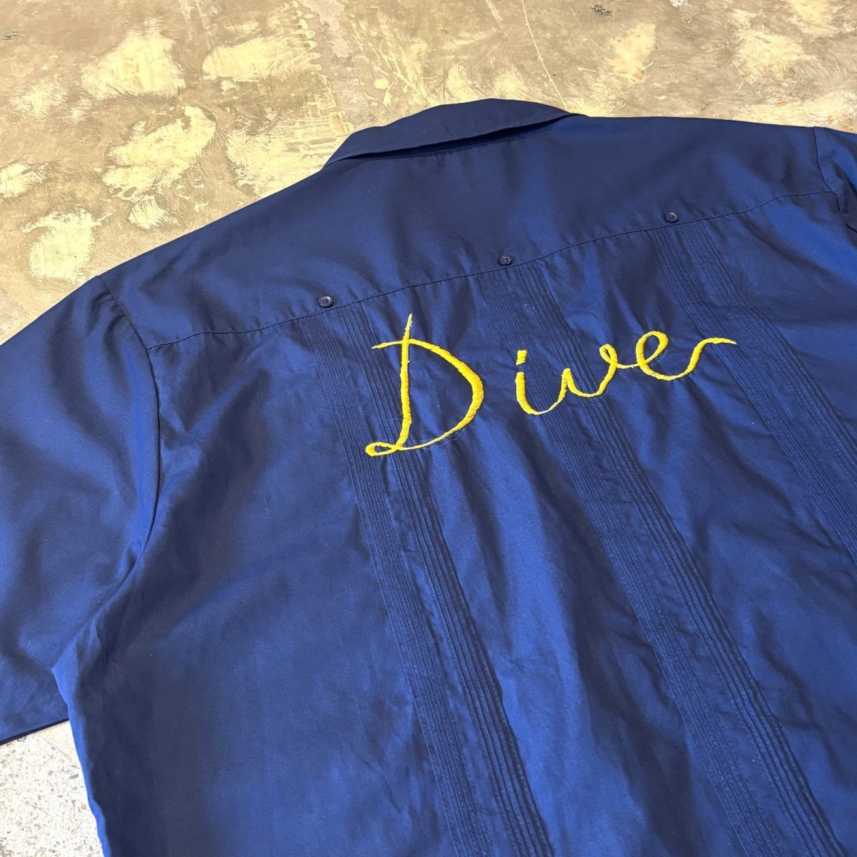 画像9: "DIVE" BACK EMBROIDERY S/S CUBA SHIRT / Mens XL (9)