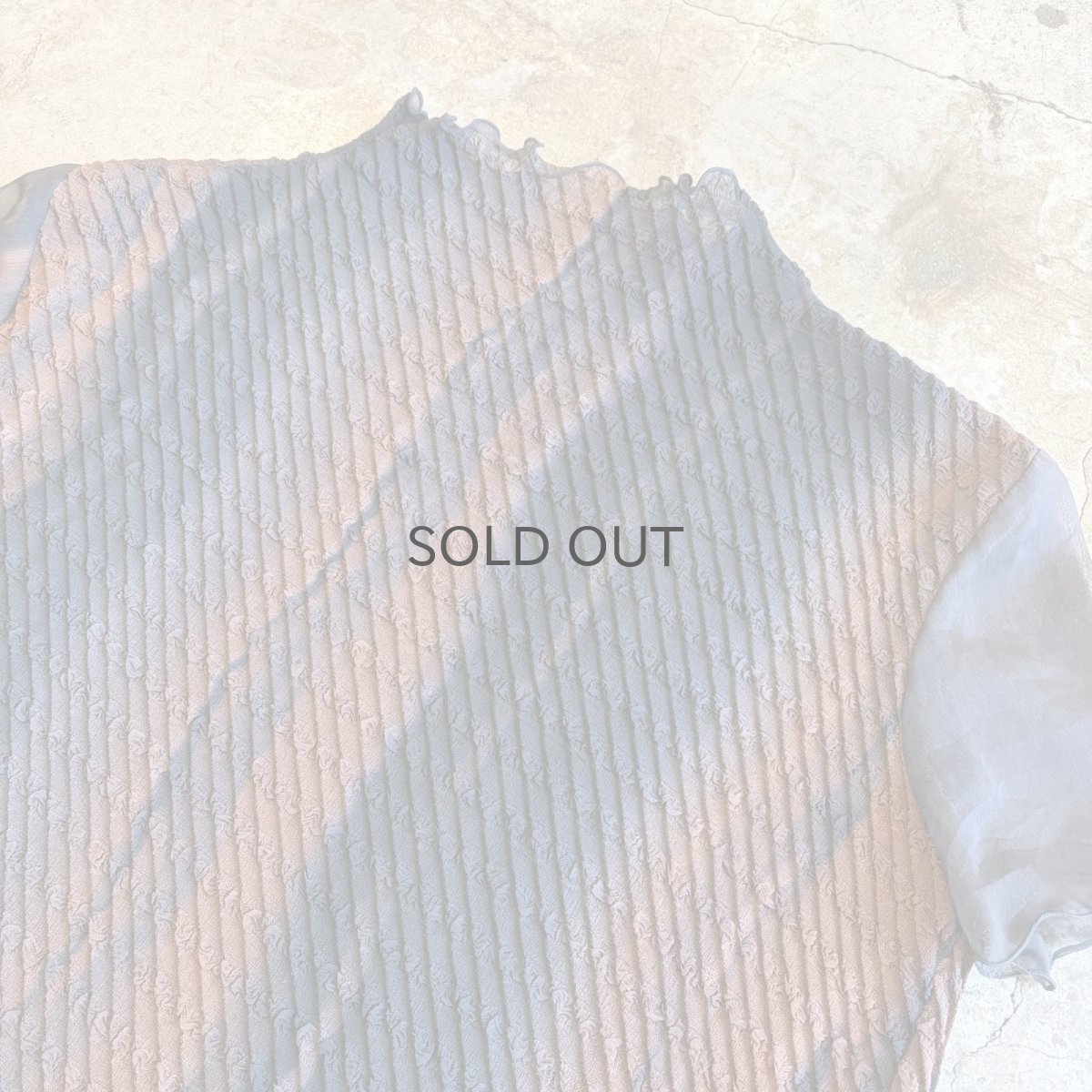画像10: ARTISTIC ALL OVER PATTERN SHEER SLEEVE S/S TOPS / Ladies M (10)