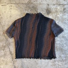 画像2: ARTISTIC ALL OVER PATTERN SHEER SLEEVE S/S TOPS / Ladies M (2)