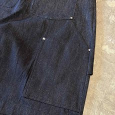 画像10: WIDE SILHOUETTE BLACK DENIM PAINTER SHORTS / W33 (10)