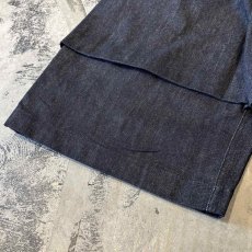 画像7: WIDE SILHOUETTE BLACK DENIM PAINTER SHORTS / W33 (7)