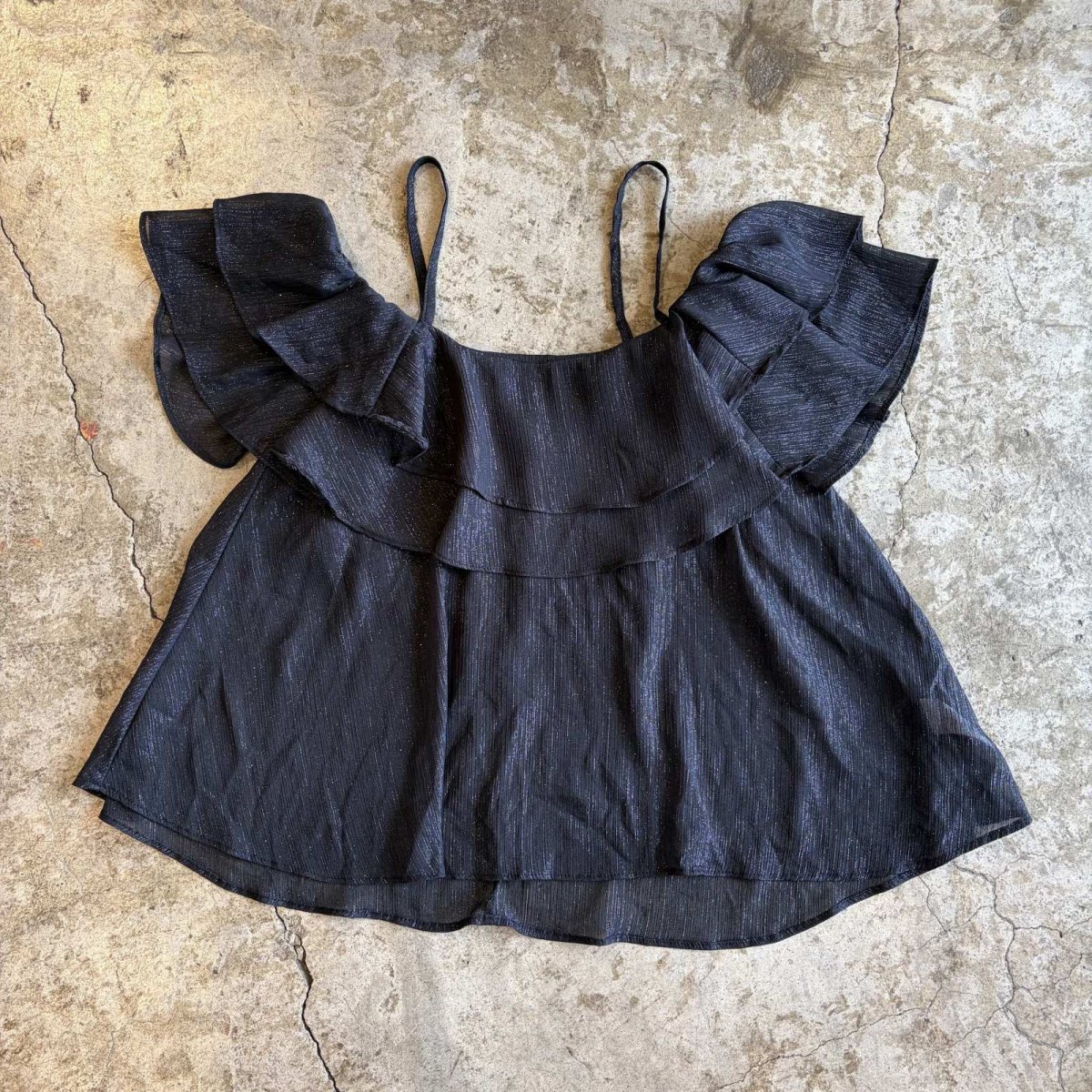 画像1: 2WAY FRILL DESIGN GLITTER COLOR CAMISOLE / Ladies XS(S) (1)