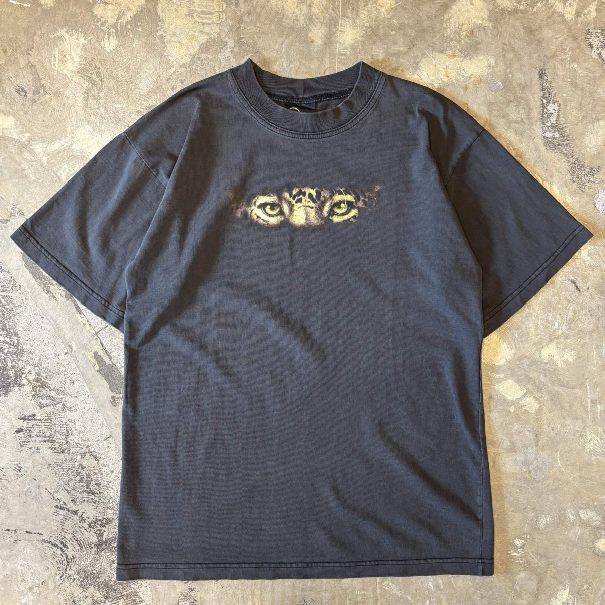 画像1: FRONT LEOPARD EYE PRINTED S/S TEE / Mens M (1)