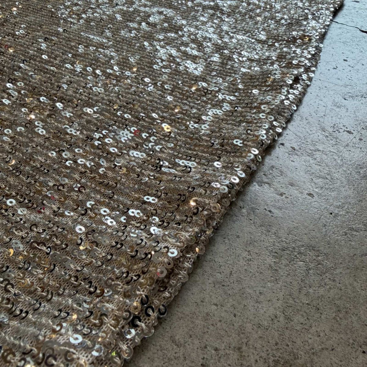 画像9: SEQUINS SILVER COLOR DESIGN N/S TOPS / Ladies M (9)