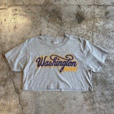 画像1: UNIVERSITY PRINT SHORT DESIGN S/S TEE / Ladies M / MADE IN USA (1)