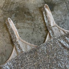 画像8: SEQUINS SILVER COLOR DESIGN N/S TOPS / Ladies M (8)