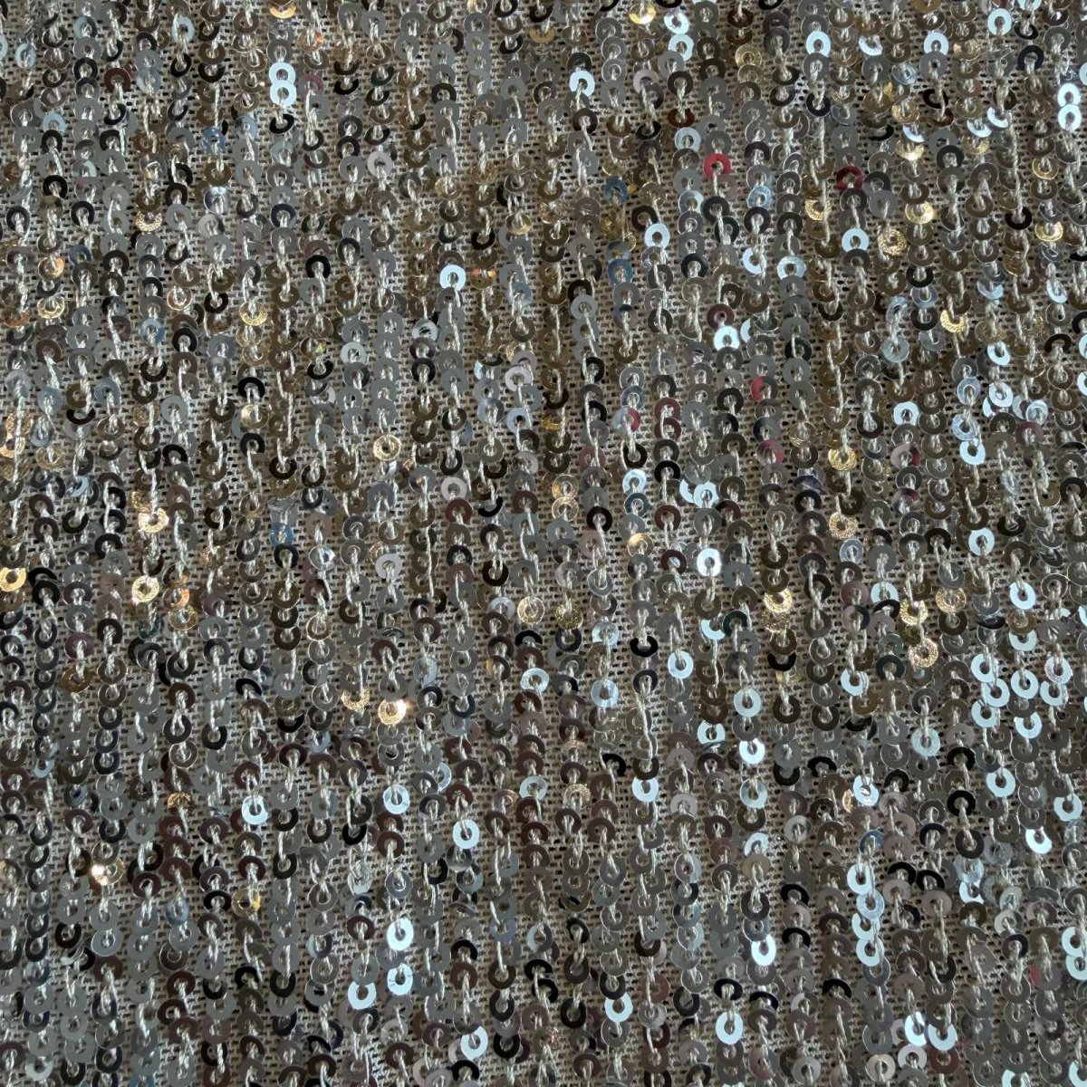 画像4: SEQUINS SILVER COLOR DESIGN N/S TOPS / Ladies M (4)